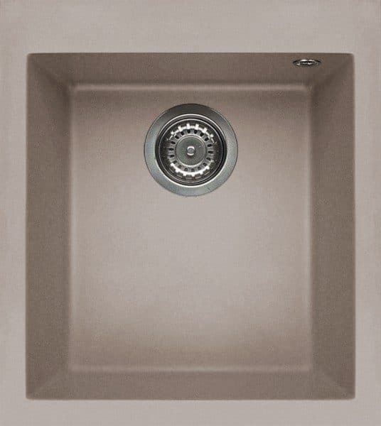 Νεροχύτης κουζίνας γρανιτένιος Elleci Quadra 100 Tortora 43 41×50 (υποκαθήμενος & ένθετος)