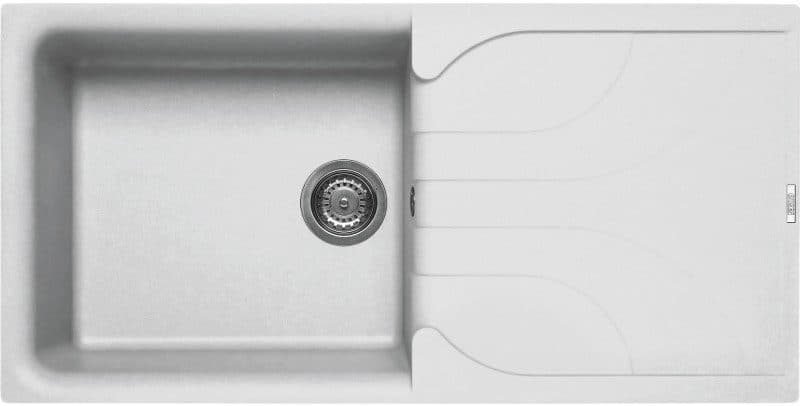Νεροχύτης κουζίνας γρανιτένιος Elleci Ego 480 Bianco Titano 68 100×50 (ένθετος)