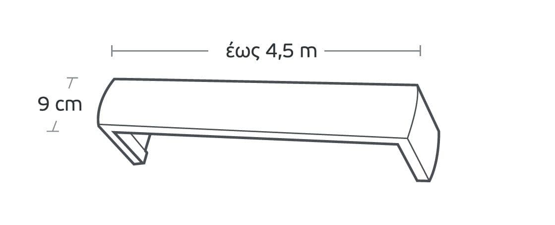 Μετόπη Αλουμινίου Enis 1885 Αλουμίνιο Ματ 9483 Φ90mm - 2