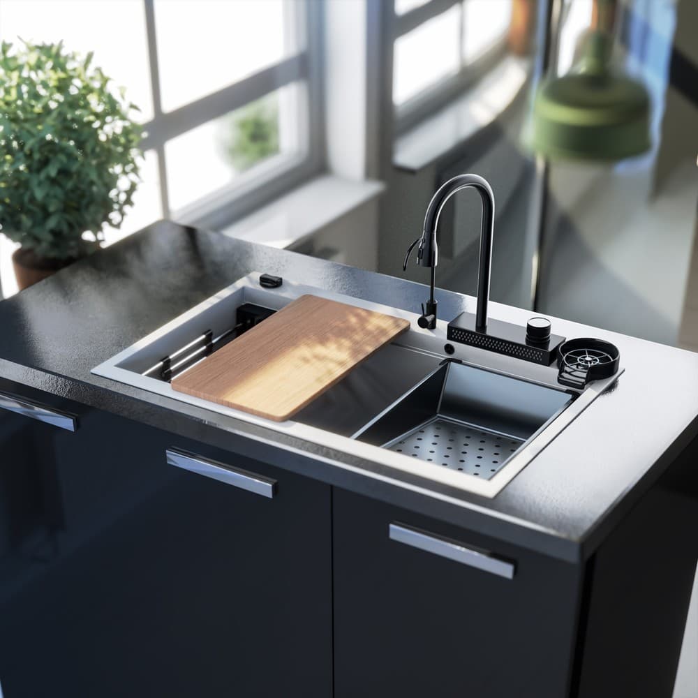Νεροχύτης κουζίνας γρανιτένιος Sanitec Multi Granite 850 79×50 (επικαθήμενος) - 5