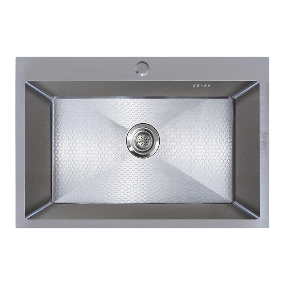 Νεροχύτης κουζίνας ανοξείδωτος Sanitec Vision 7750HS Inox Κυψέλη 77×50 (επικαθήμενος / υποκαθήμενος)