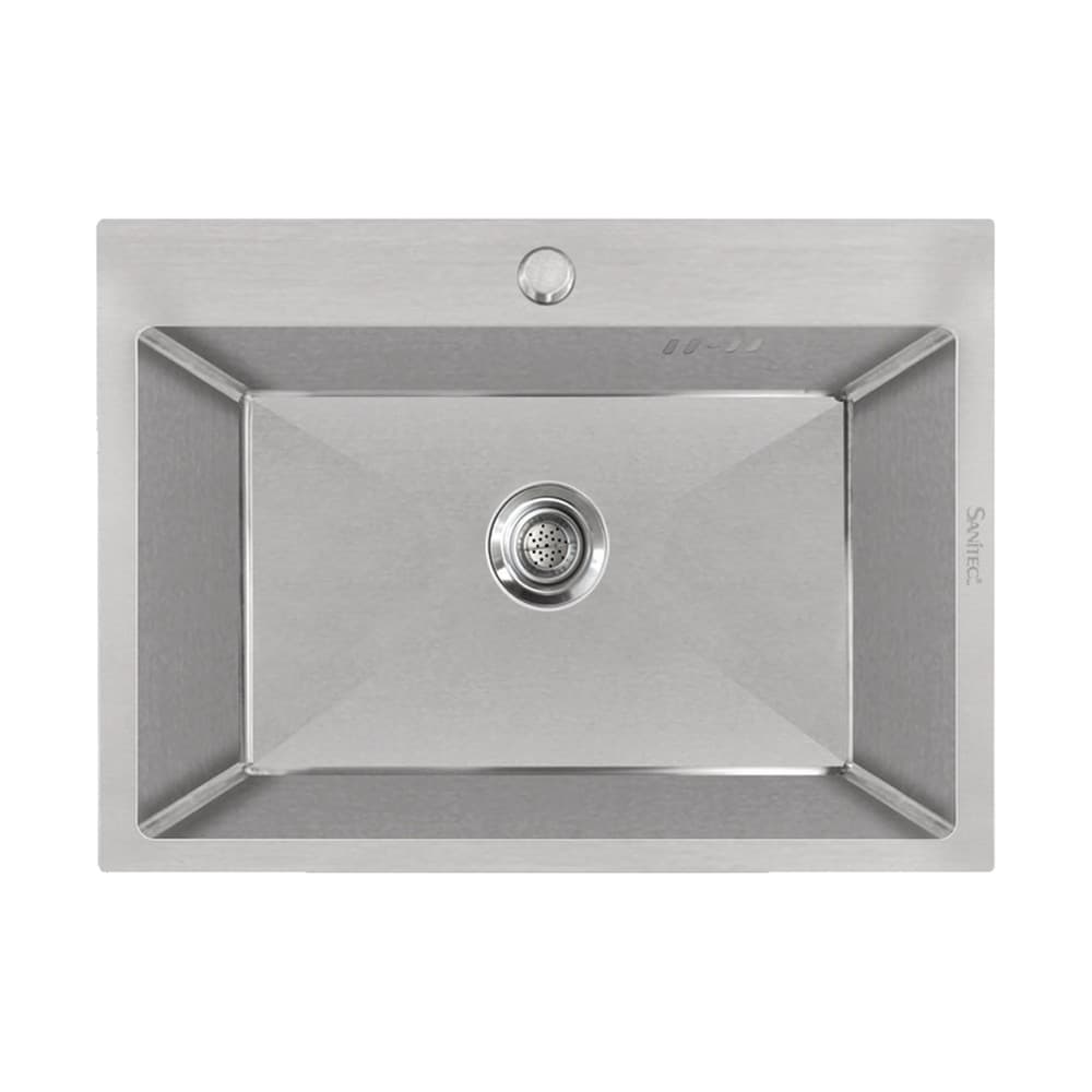 Νεροχύτης κουζίνας ανοξείδωτος Sanitec Vision 7750S Inox Σατινέ 77×50 (επικαθήμενος / υποκαθήμενος)