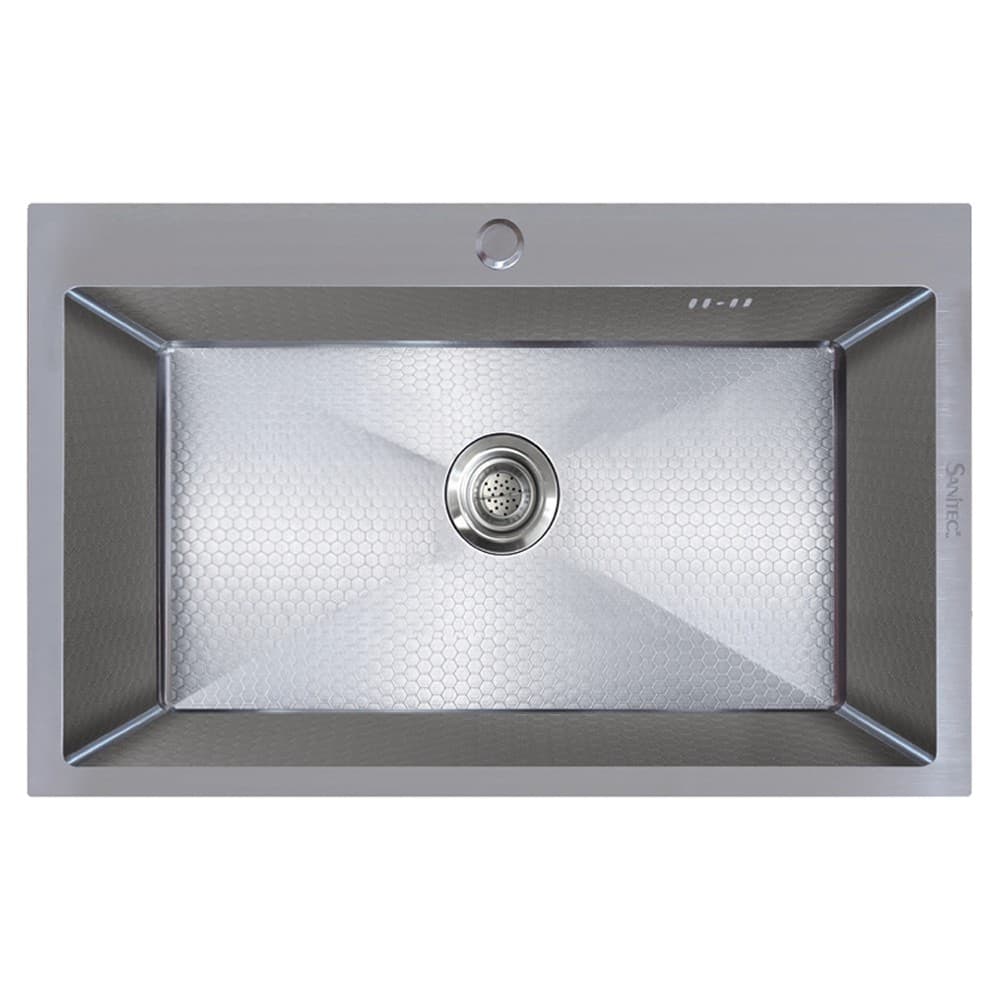 Νεροχύτης κουζίνας ανοξείδωτος Sanitec Vision 8650HS Inox Κυψέλη 86×50 (επικαθήμενος / υποκαθήμενος)