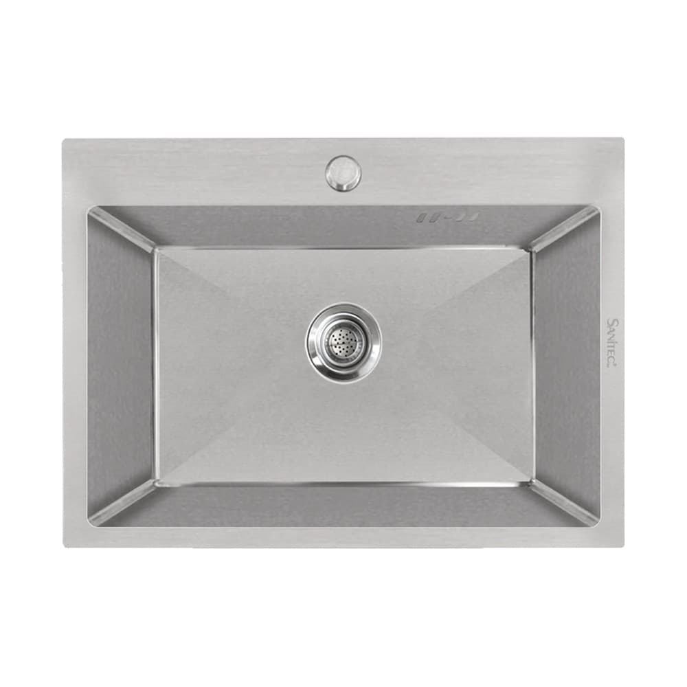 Νεροχύτης κουζίνας ανοξείδωτος Sanitec Vision 8650S Inox Σατινέ 86×50 (επικαθήμενος / υποκαθήμενος)