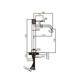 Μπαταρία Νιπτήρος Imex Bless BDB063-3BGM Black Gun Metal PVD - 2