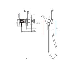 Ντουζάκι shut-off Imex Bless RDB063/BGM Black Gun Metal PVD - 2