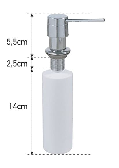Dispenser Νεροχύτη Sanitec Χρώμιο - 2