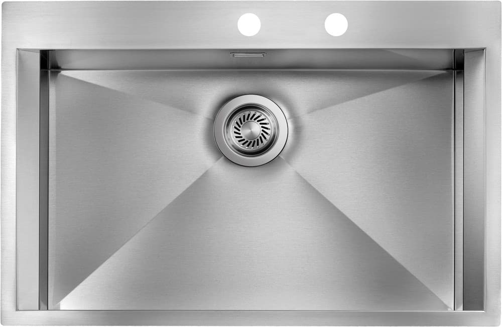 Νεροχύτης κουζίνας ανοξείδωτος Sanitec Focus Mix 15223 Inox Σατινέ 78×50 (επικαθήμενος)