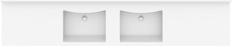 Νιπτήρας κρεμαστός Sanitec Monobloc 706 Curved Double 120-250cm