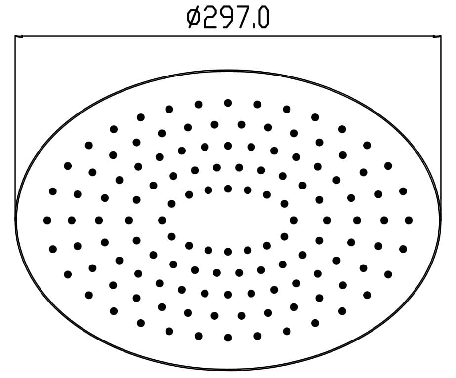 Κεφαλή Ντους Karag Praxis 0402A Χρώμιο Ø29,7cm - 2