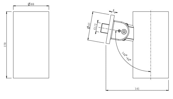 Κεφαλή Ντους Επίτοιχη Karag H34502-43 Χρυσό Ø8cm - 2