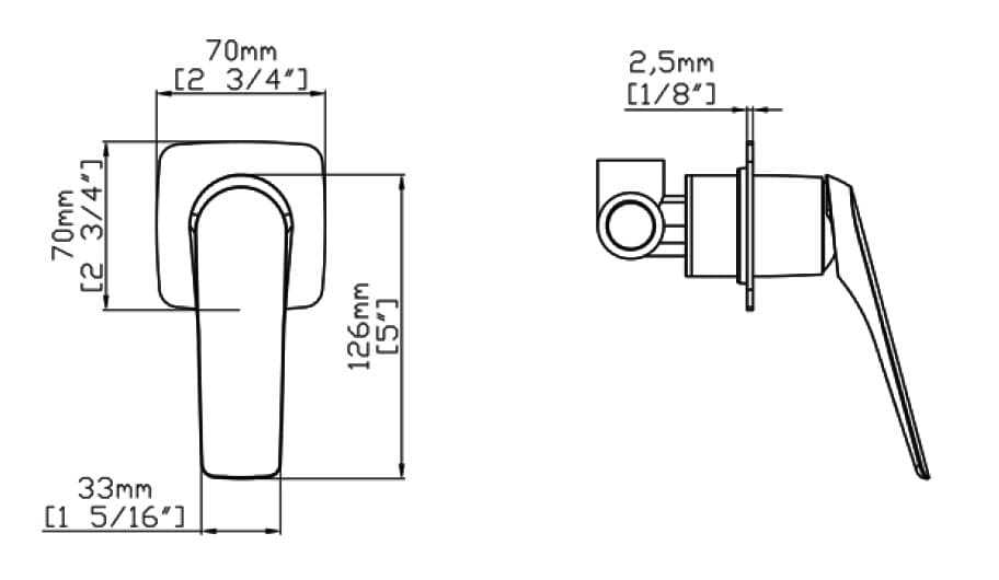 Μίκτης Εντοιχισμού 1 εξόδου Karag Lea S050GM Gun Metal - 2