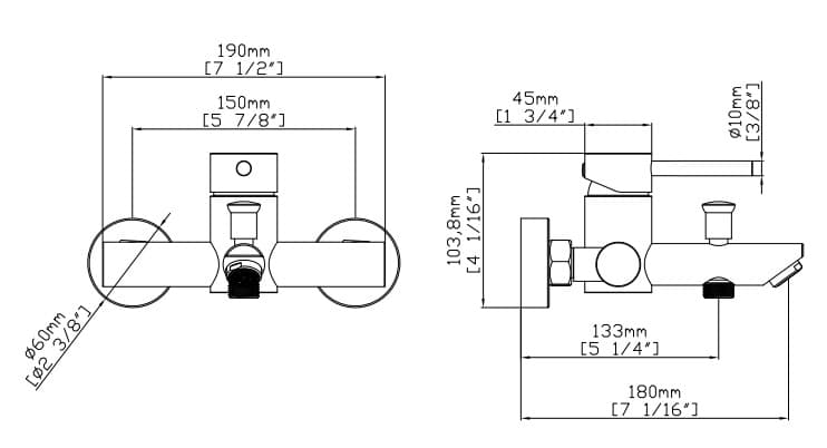 Μπαταρία Λουτρού Karag Artemis SO903F12-N Ματ Μαύρο - 2