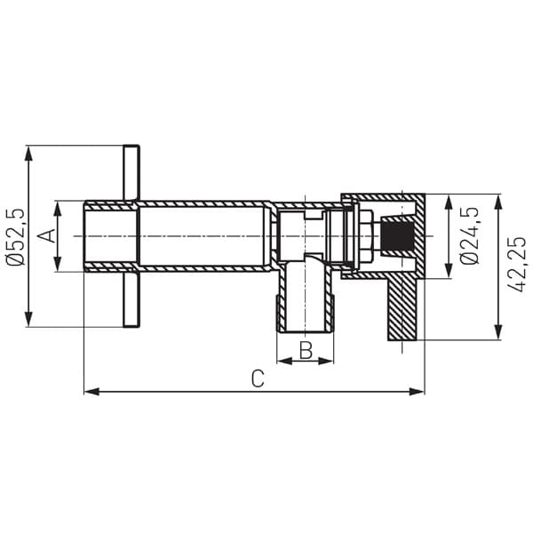 Γωνιακός διακόπτης ροής Ferro Z1238C Χρώμιο 1/2"x3/8" - 2