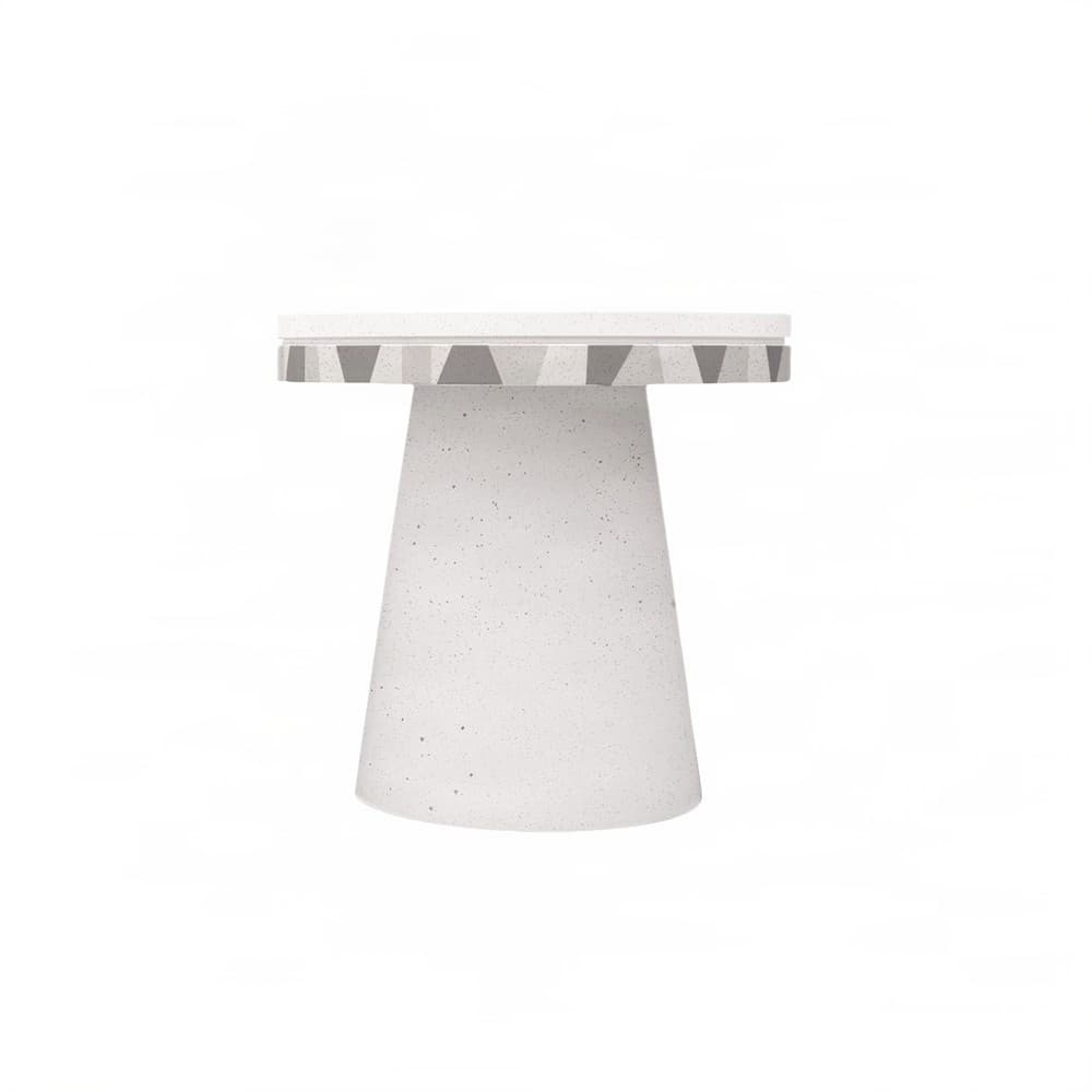Τραπεζάκι Σαλονιού Urbi et Orbi Djembe High Grey / Ivory top Φ55×50cm