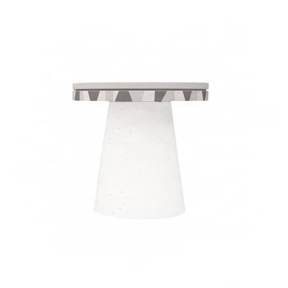 Τραπεζάκι Σαλονιού Urbi et Orbi Djembe High Ivory / Grey top Φ55×50cm