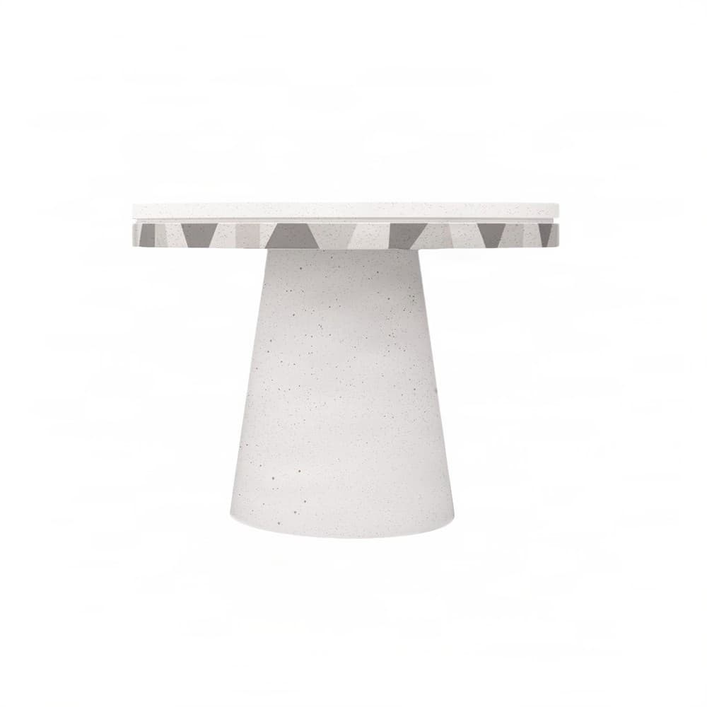 Τραπεζάκι Σαλονιού Urbi et Orbi Djembe High L Grey / Ivory top Φ70×50cm