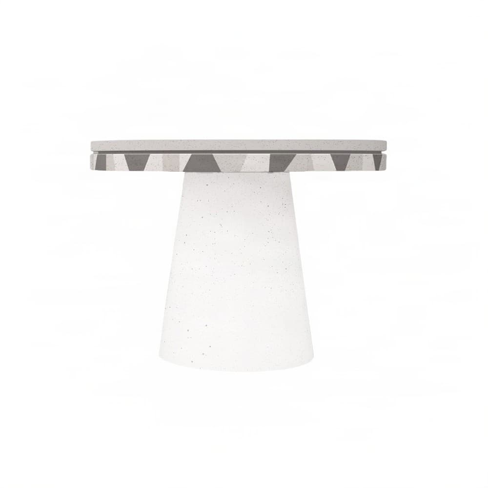 Τραπεζάκι Σαλονιού Urbi et Orbi Djembe High L Ivory / Grey top Φ70×50cm