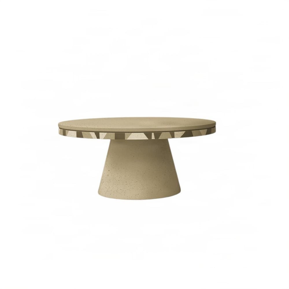 Τραπεζάκι Σαλονιού Urbi et Orbi Djembe Low Beige Φ70×34cm