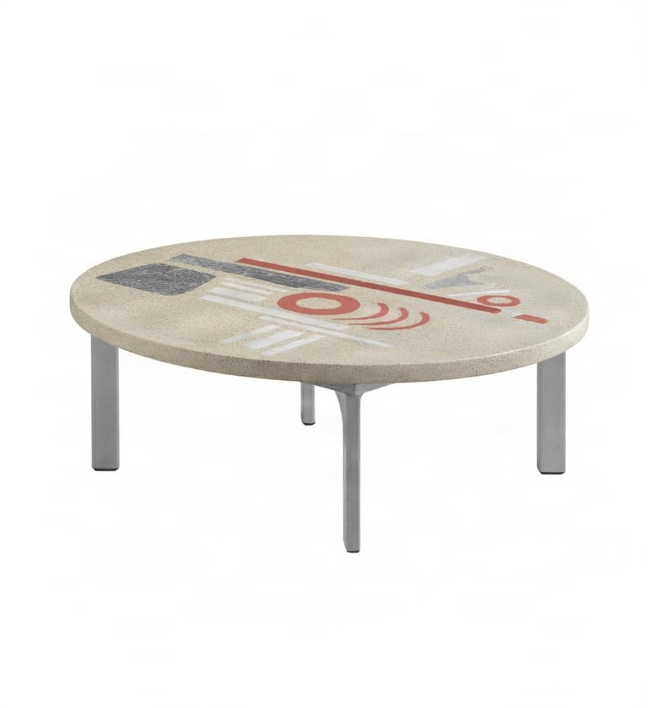 Τραπεζάκι Σαλονιού Urbi et Orbi Legante Terrazzo Φ80×30cm
