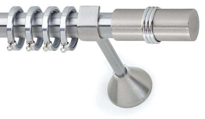 Μεταλλικό Κουρτινόξυλο Anartisi Light Φ25mm Σατινέ Νίκελ