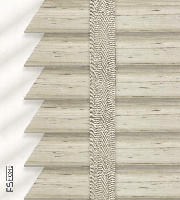 Ξύλινο Στόρι Anartisi Deco 90 50mm Εκρού με Γκρι Καφέ Νερά - 3