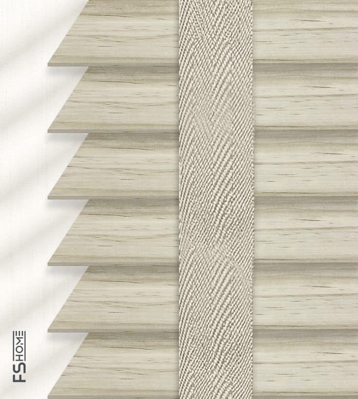 Ξύλινο Στόρι Anartisi Deco 90 50mm Εκρού με Γκρι Καφέ Νερά - 4