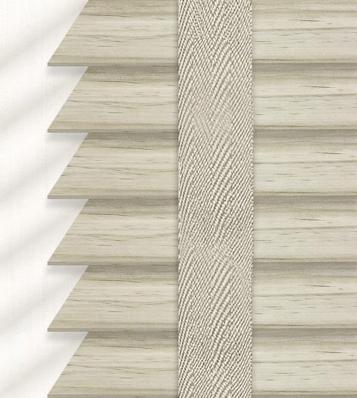 Ξύλινο Στόρι Anartisi Deco 90 50mm Εκρού με Γκρι Καφέ Νερά - 4