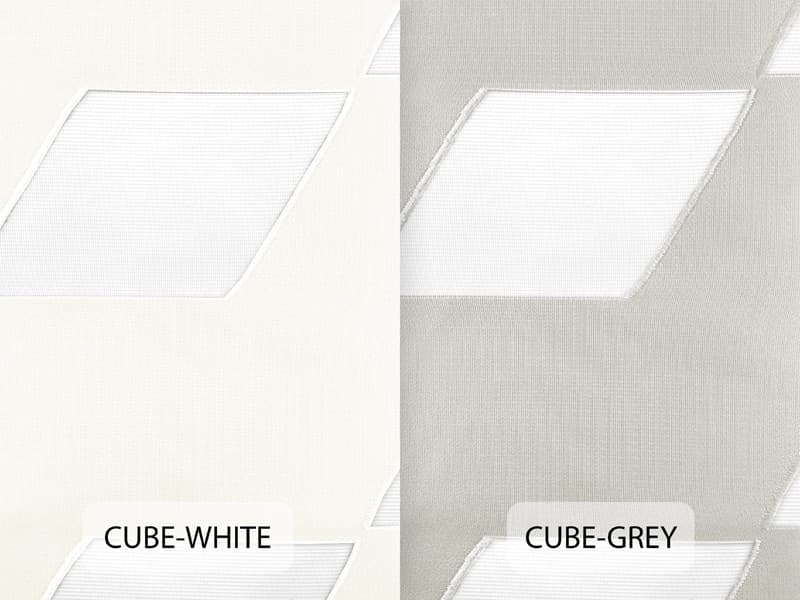 Ρολοκουρτίνα Διπλή 3d Anartisi Cube White Λευκό - 2