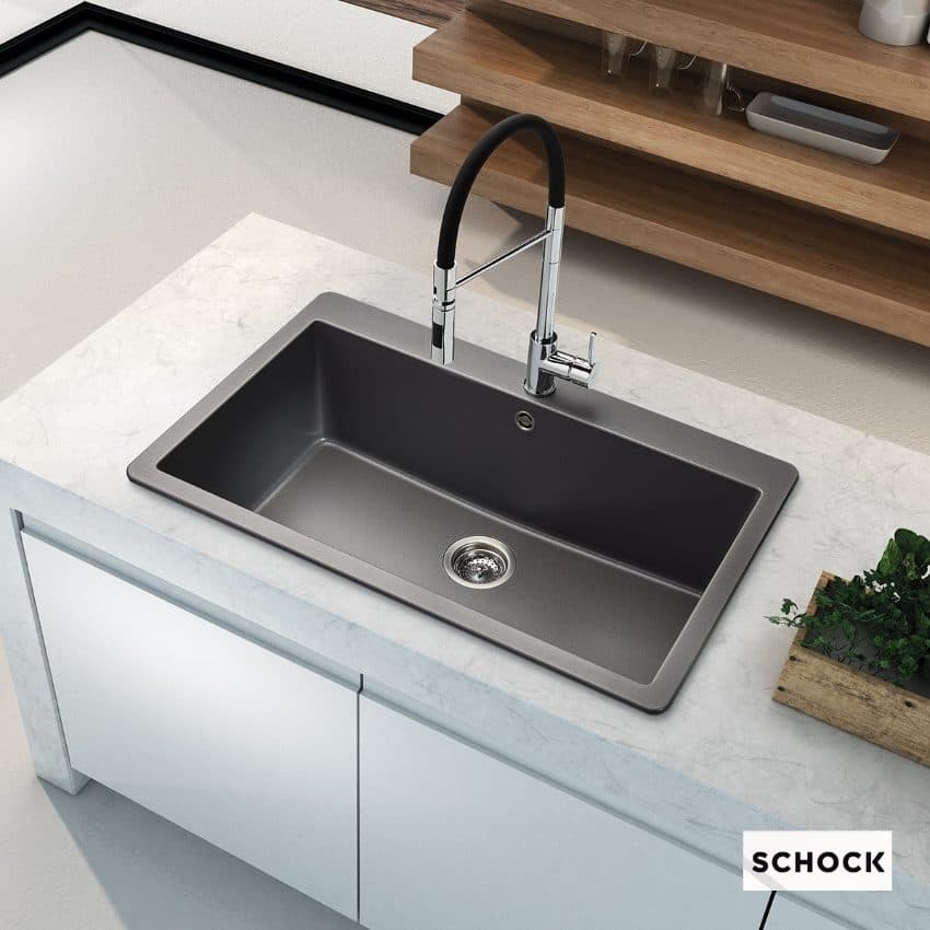 Νεροχύτης κουζίνας γρανιτένιος Schock Cristadur Mono 15090-1221 Bronze 83,8×53 (ένθετος) - 2