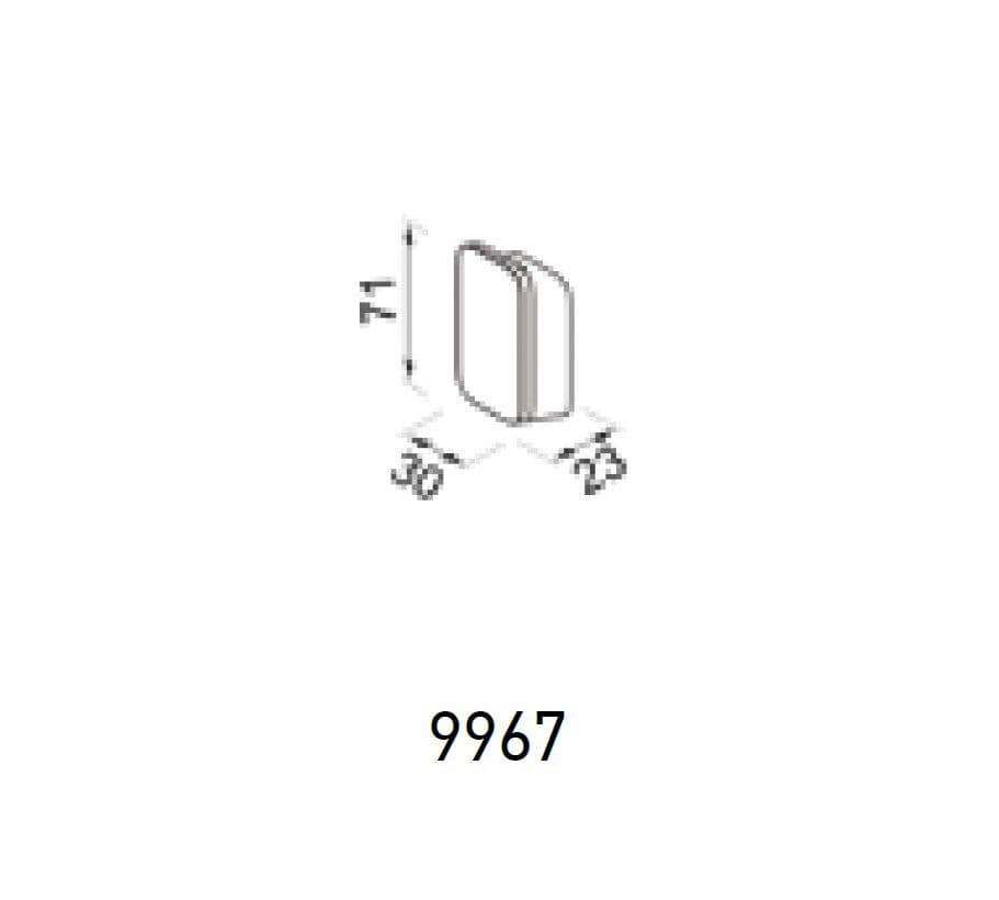 Άγκιστρο μονό Geesa Shift 9967-100 Χρώμιο 3x7,1x2,3cm - 2