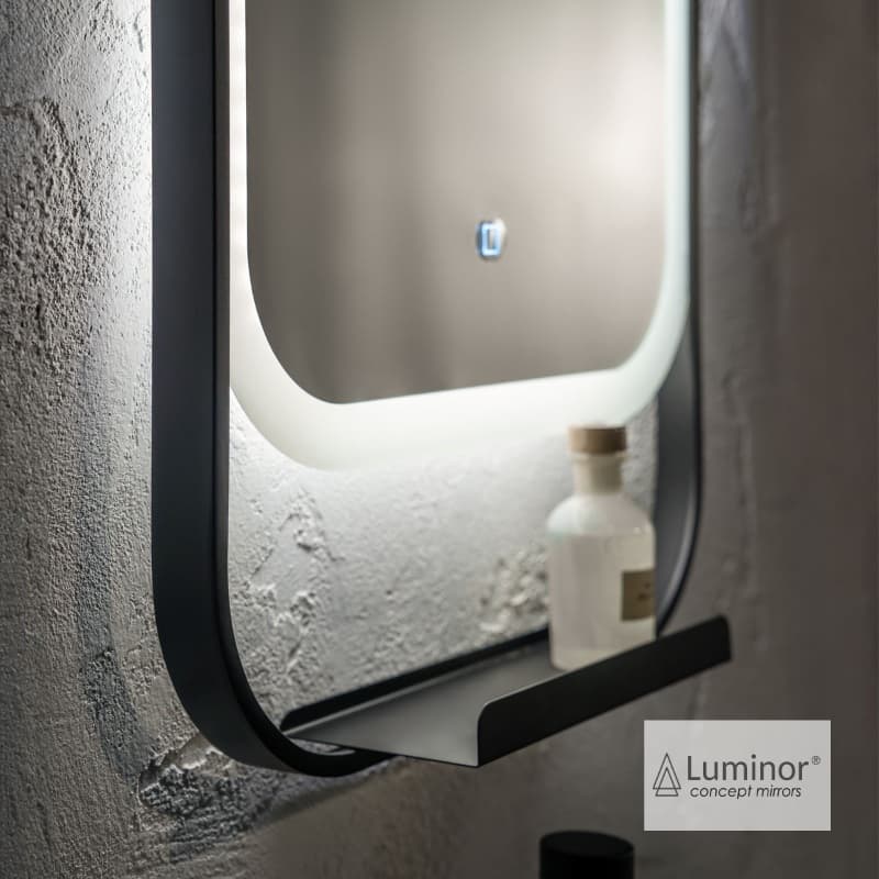 Καθρέπτης μπάνιου με Led & εταζέρα Luminor Loft 45 45x100cm - 2