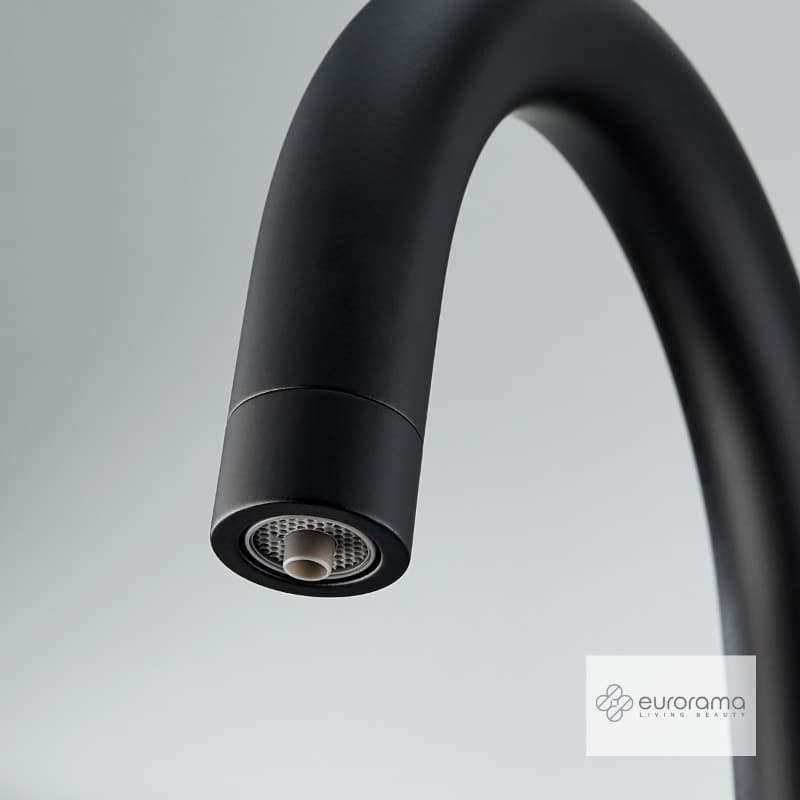 Μπαταρία κουζίνας Eurorama Filter-tap 13535-400 Ματ Μαύρο (για σύνδεση με ντεπόζιτο) Υ37,5cm - 3