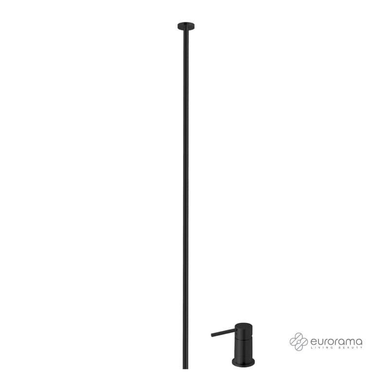 Μπαταρία Νιπτήρος οροφής Eurorama R6826-400 + R5309-400 Ματ Μαύρο (130cm)