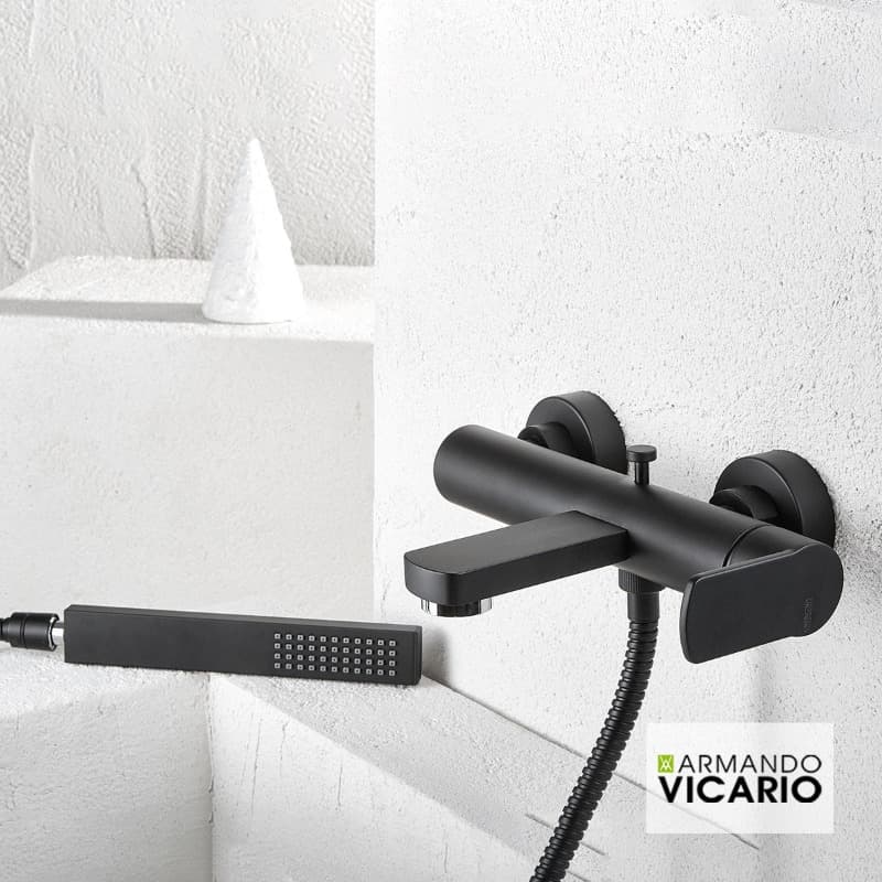 Μπαταρία Λουτρού Armando Vicario Glam 610100-400 Ματ Μαύρο - 3