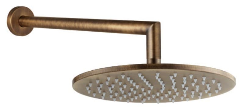 Ανακλινόμενη Κεφαλή Φ25cm Brass με Μπράτσο Τοίχου 35cm Armando Vicario 800597-221 + 800086-221 Antique Brass (πώληση σε συνδυασμό με μίκτη ίδιας απόχρωσης)