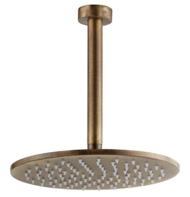Ανακλινόμενη Κεφαλή Φ25cm Brass με Μπράτσο Οροφής 20cm Armando Vicario 800597-221 + 800087-221 Antique Brass (πώληση σε συνδυασμό με μίκτη ίδιας απόχρωσης)