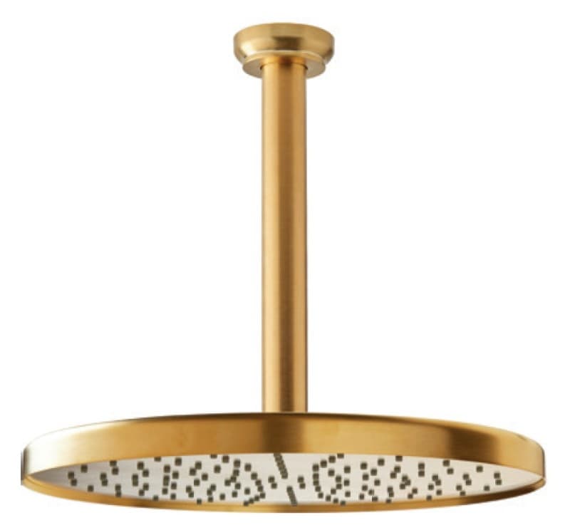Ανακλινόμενη Κεφαλή Φ30cm Brass με Μπράτσο Οροφής 20cm Armando Vicario 800843-201 + 800846-201 Gold Brushed (πώληση σε συνδυασμό με μίκτη ίδιας απόχρωσης)
