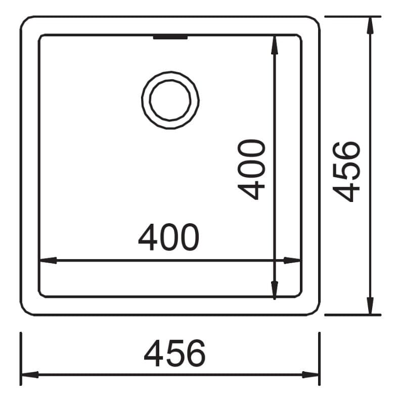 Νεροχύτης κουζίνας γρανιτένιος Schock Cristalite Manhattan 30050U-1301 Superwhite 45,6×45,6 (υποκαθήμενος) - 5