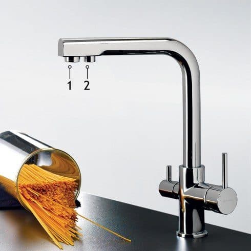 Μπαταρία κουζίνας Eurorama Filter-tap 13534-100 Χρώμιo (για σύνδεση με ντεπόζιτο) Υ31,8cm - 2