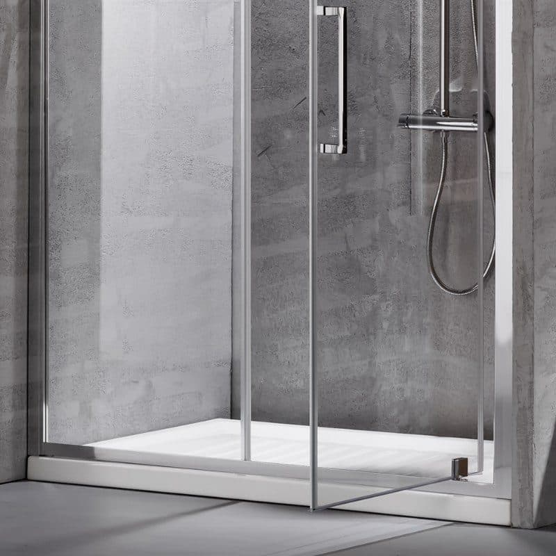 Καμπίνα Ντουζιέρας Devon Primus Plus Pivot + Infill PIRC-100 + SPTC-100 Χρώμιο Clean Glass Ύψος 195cm - 5