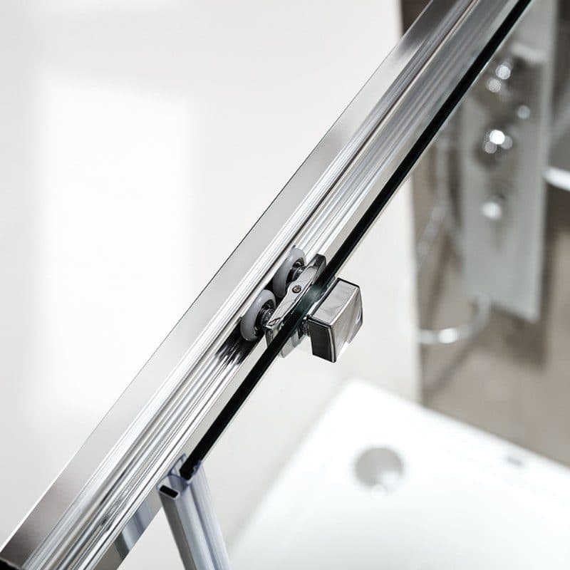 Καμπίνα Ντουζιέρας Devon Primus Plus Slider 1+1 SLTC-100 + SPTC-100 Χρώμιο Clean Glass Ύψος 195cm - 4