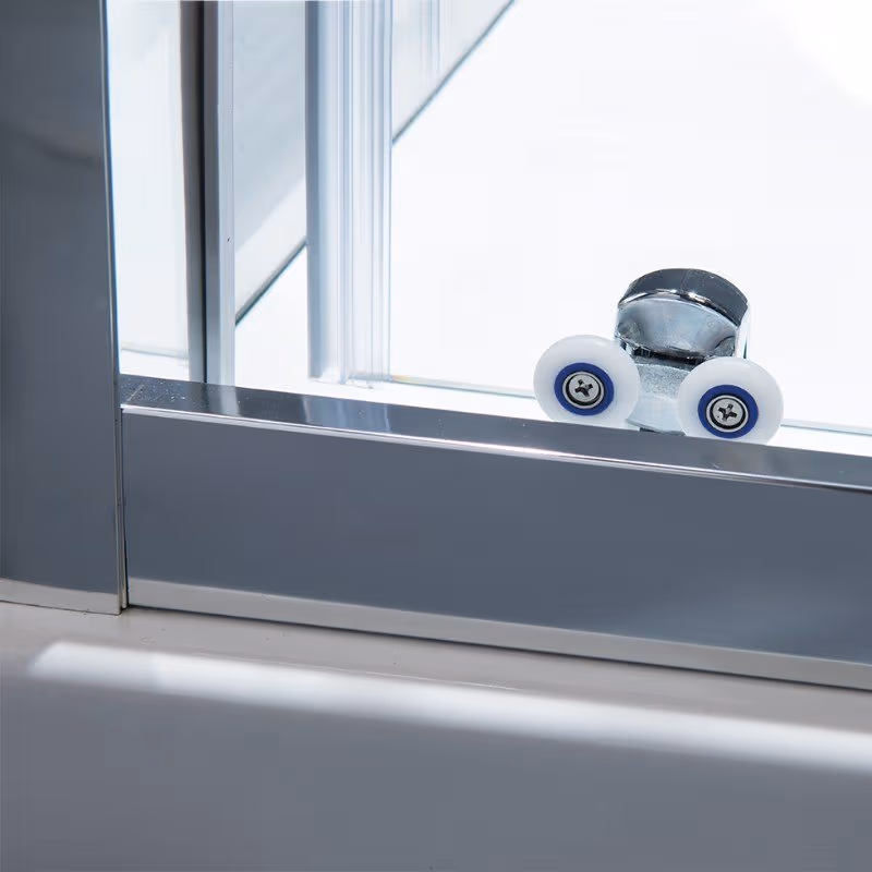 Καμπίνα Ντουζιέρας Devon Flow Corner Entry CFC-100 Χρώμιο Clean Glass Ύψος 195cm - 7