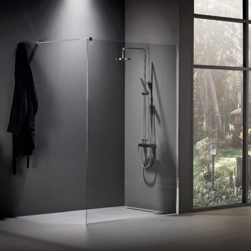 Καμπίνα Ντουζιέρας Walk In Devon Iwis IWC-100 Χρώμιο Clean Glass Ύψος 200cm