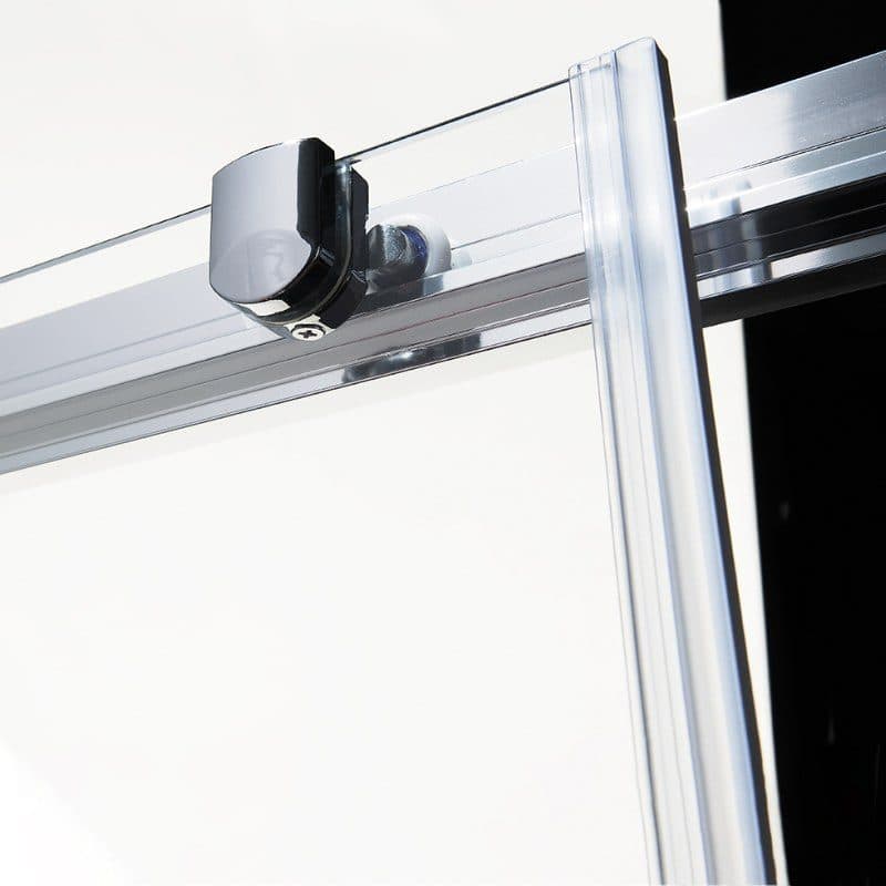 Καμπίνα Ντουζιέρας από τοίχο σε τοίχο Devon Flow Slider 1+1 SLFC-100 Χρώμιο Clean Glass Ύψος 195cm - 6
