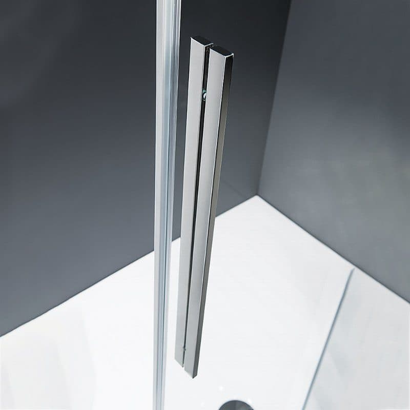 Καμπίνα Ντουζιέρας από τοίχο σε τοίχο Devon Flow Slider 1+1 SLFC-100 Χρώμιο Clean Glass Ύψος 195cm - 3