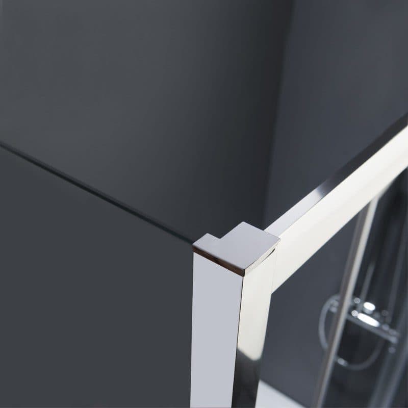 Καμπίνα Ντουζιέρας από τοίχο σε τοίχο Devon Flow Slider 1+1 SLFC-100 Χρώμιο Clean Glass Ύψος 195cm - 4