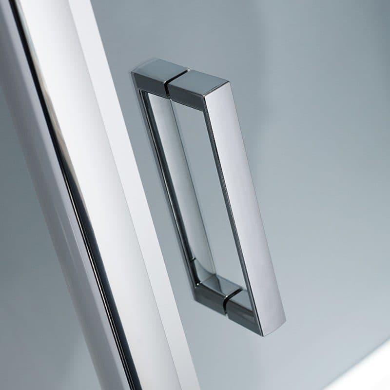 Καμπίνα Ντουζιέρας Starlet Slider SLSS-100 + SPSS-100 Χρώμιο Stripes Glass Ύψος 180cm - 4