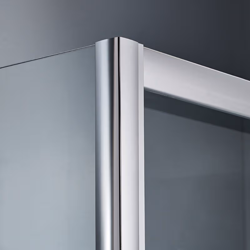 Καμπίνα Ντουζιέρας Starlet Slider SLSS-100 + SPSS-100 Χρώμιο Stripes Glass Ύψος 180cm - 5