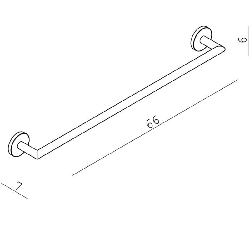Πετσετοκρεμάστρα Langberger 21108-01B-400 Ματ Μαύρο 66x7x6cm - 2